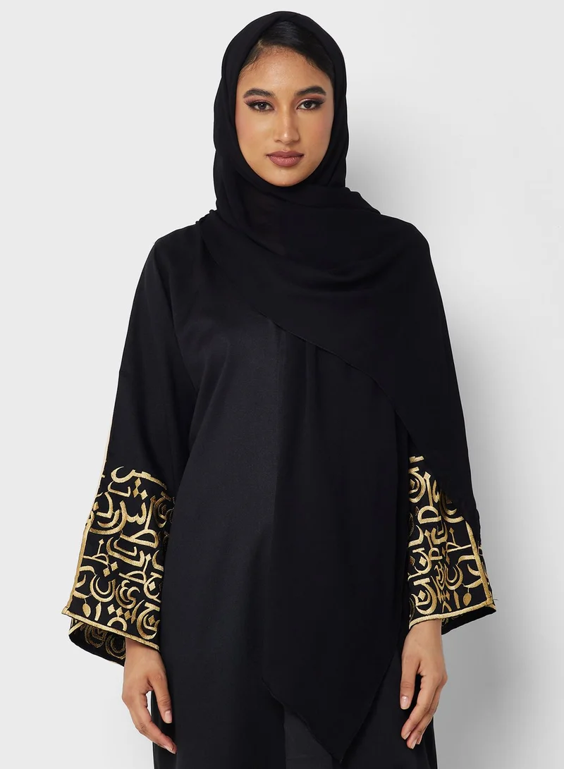 Khizana Embroidered Detail Abaya