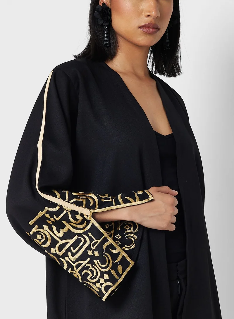 Khizana Embroidered Detail Abaya