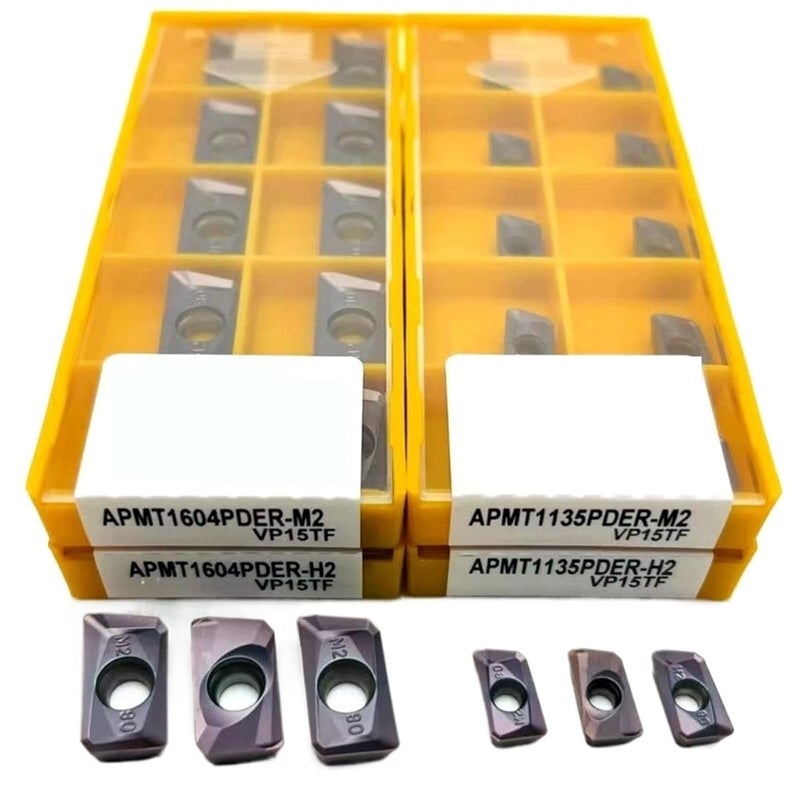 APMT1135 H2 15TF إدراجات خراطة كربيدية 10 قطع لتقوية الفولاد في مخرطة وأداة الطحن - Image 3