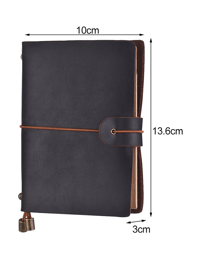 Generic Leather Soft Cover Refillable Journal Notebook with Elastic Strap  - Image 2