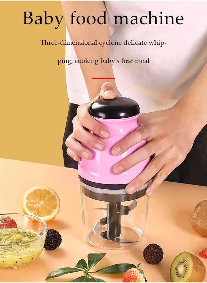 DUNISO Baby Food Blender, small multifunctional grinder, electric mixer, with stainless steel four bladed blades, 250W, 600ml, 25 * 11cm  - Image 5