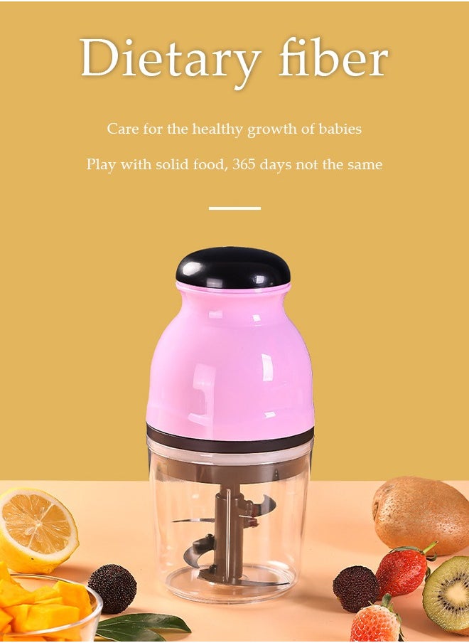 DUNISO Baby Food Blender, small multifunctional grinder, electric mixer, with stainless steel four bladed blades, 250W, 600ml, 25 * 11cm  - Image 3