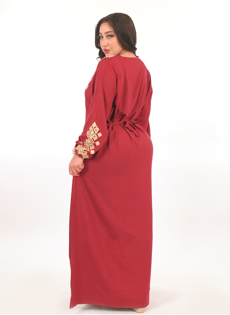 ARTLOOK - Cotton Abaya with elegant embroidery - Image 1