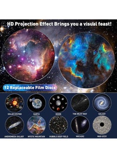 ELTRAZONE Planetarium Star Projector – Realistic Starry Sky & Solar System Constellation Night Light, Moon & Stars Projection for Kids & Adults – Home Theater, Bedroom, Living Room Decor (White) | STAR12IN1  - Image 3