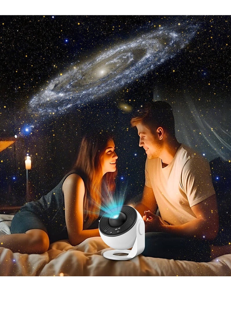 ELTRAZONE Planetarium Star Projector – Realistic Starry Sky & Solar System Constellation Night Light, Moon & Stars Projection for Kids & Adults – Home Theater, Bedroom, Living Room Decor (White) | STAR12IN1  - Image 2