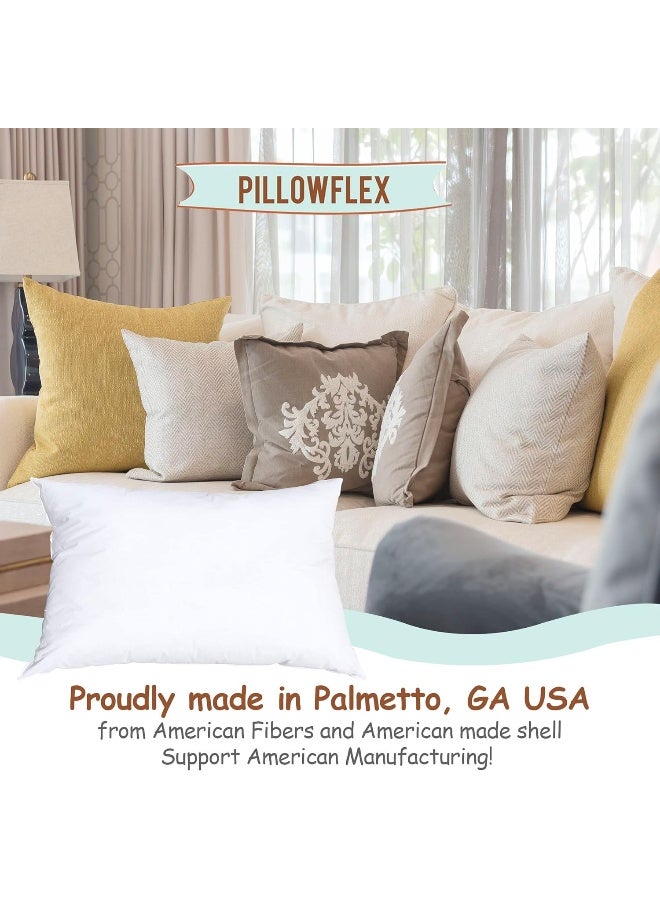 Pillowflex Synthetic Down Pillow Insert  12x16 Down Alternative Pillow Ultra Soft Small Rectangle Lumbar Travel Neck Sleeping Pillow  1 Decorative Pillow Form - Image 2