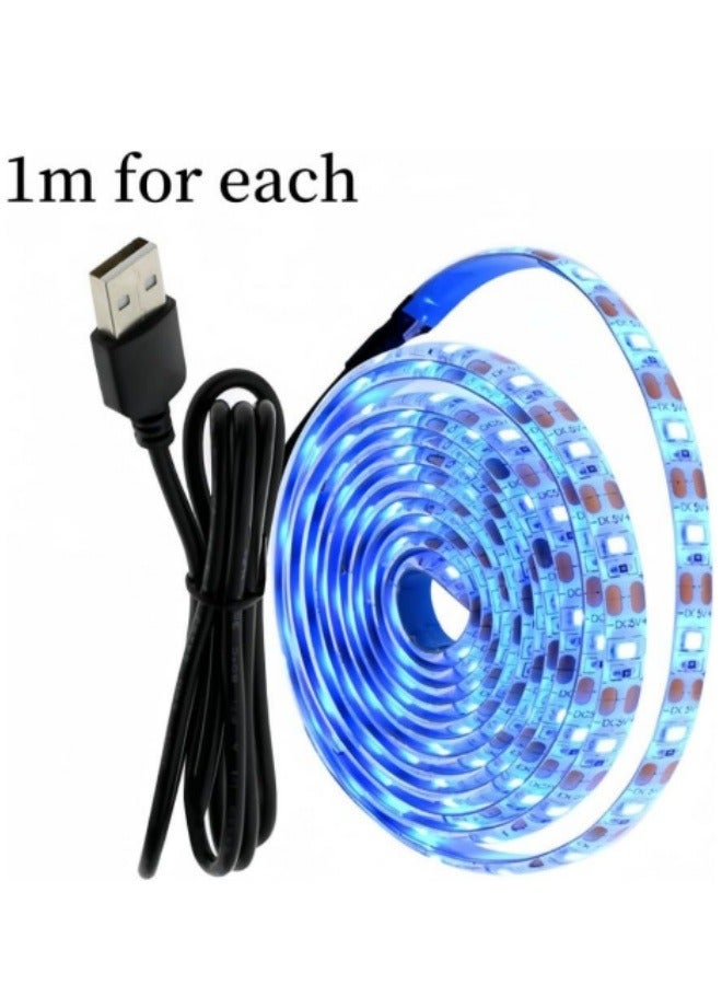 1m LED Strip Lights with 60 LED Light Beads LED Strip Works Strong Adhesive,5V USB Powered Flexible Under Cabinet Light for Mirror, Kitchen Cabinet, Bedroom, Home Decor  - Image 2