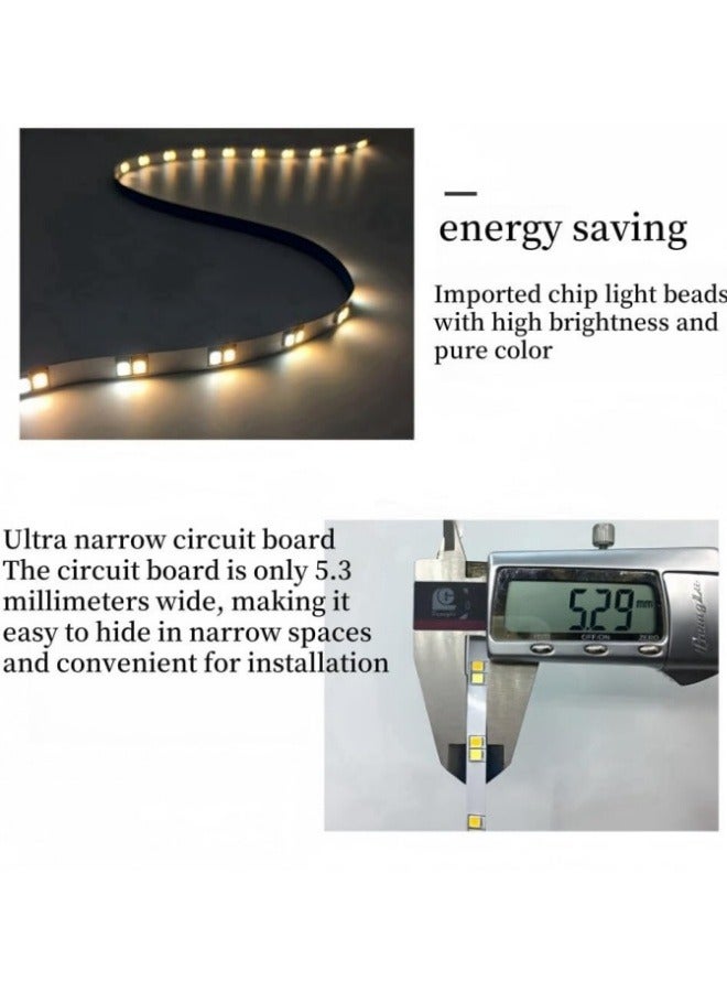 1m LED Strip Lights with 60 LED Light Beads LED Strip Works Strong Adhesive,5V USB Powered Flexible Under Cabinet Light for Mirror, Kitchen Cabinet, Bedroom, Home Decor  - Image 5