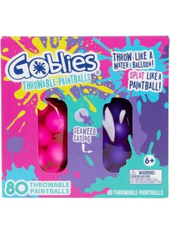 Goblies Throwable Paintballs Super Pack Of 80 Throw Like A Ball, Splat Like A Paintball, Pink/Purple  - Image 1