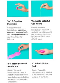 Goblies Throwable Paintballs Super Pack Of 80 Throw Like A Ball, Splat Like A Paintball, Pink/Purple  - Image 4