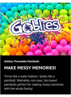 Goblies Throwable Paintballs Super Pack Of 80 Throw Like A Ball, Splat Like A Paintball, Pink/Purple  - Image 2