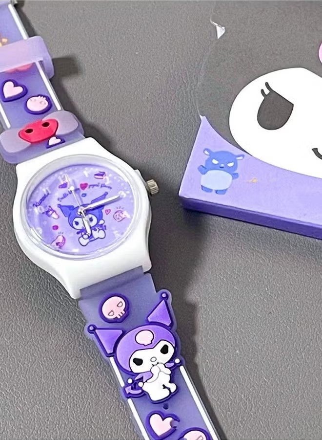 YJ Sanrio 3D Pattern Child Wrist Watch  Cinnamoro Waterproof Quartz Watch Kuromi Cartoon Christmas Watchband Kids Gift - Image 3