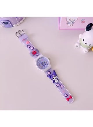 Sanrio 3D Pattern Child Wrist Watch  Cinnamoro Waterproof Quartz Watch Kuromi Cartoon Christmas Watchband Kids Gift - view 4
