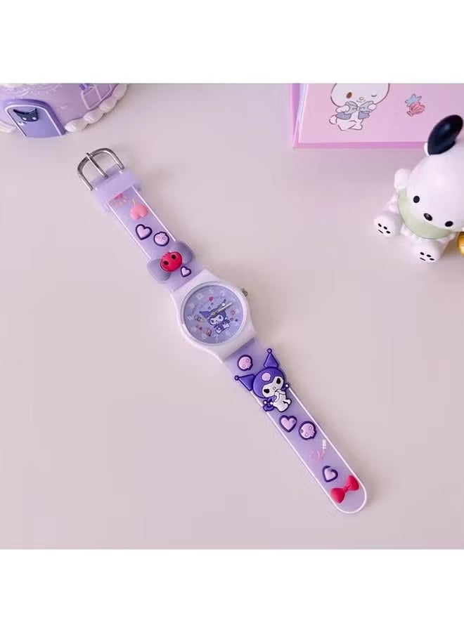 YJ Sanrio 3D Pattern Child Wrist Watch  Cinnamoro Waterproof Quartz Watch Kuromi Cartoon Christmas Watchband Kids Gift - Image 4
