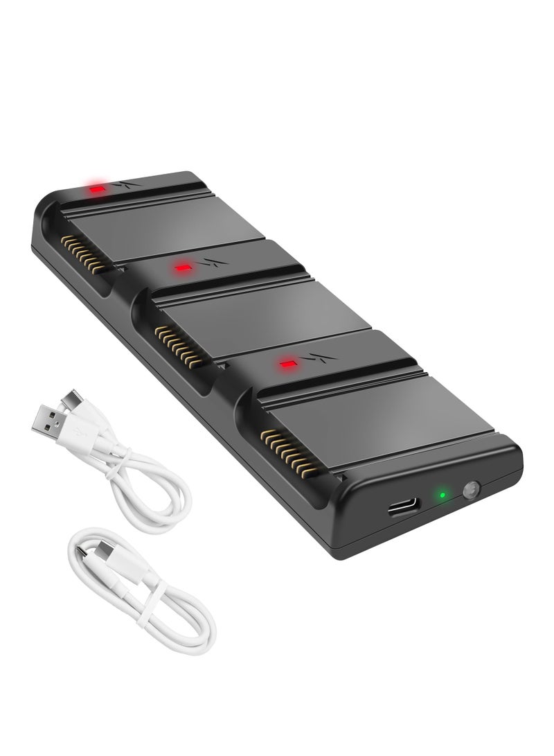 KASTWAVE 3-Ports Intelligent Battery Charger for DJI Air 3 Drone, Portable Quick Charging Hub with Storage and Discharging Mode Compatible with DJI Air 3 RC Quadcopter - Image 1