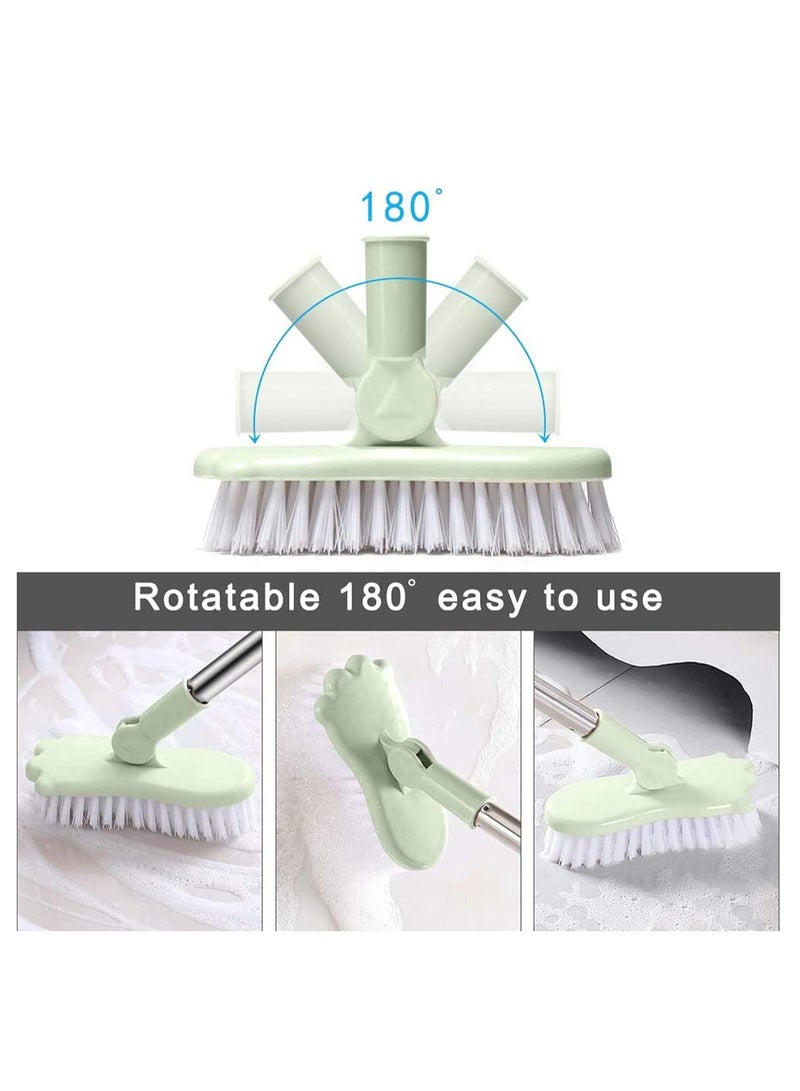 SOLARAE Floor Scrub Floor Scrub Brush Bathroom Bathtub Shower Tile Grout Scrubber Rotatable Handle Indoor Kitchen Push Broom Scrubbing Cleaning Brush - Image 4