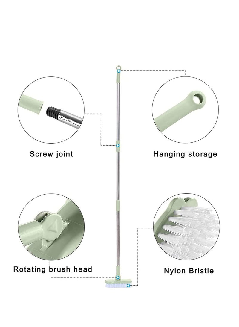 SOLARAE Floor Scrub Floor Scrub Brush Bathroom Bathtub Shower Tile Grout Scrubber Rotatable Handle Indoor Kitchen Push Broom Scrubbing Cleaning Brush - Image 3