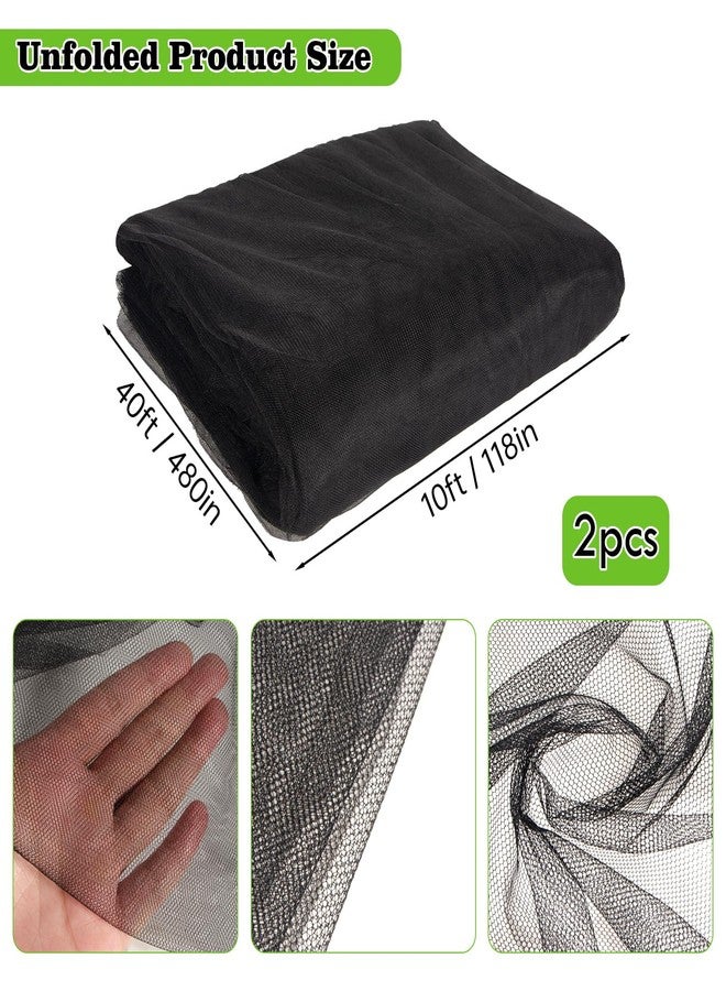 RGQSUN Mosquito Netting 78x10Ft Garden Mesh Netting, Fly Bird Net Barrier Hunting Blind Plant Protecting Net, 3x24m Black - Image 2