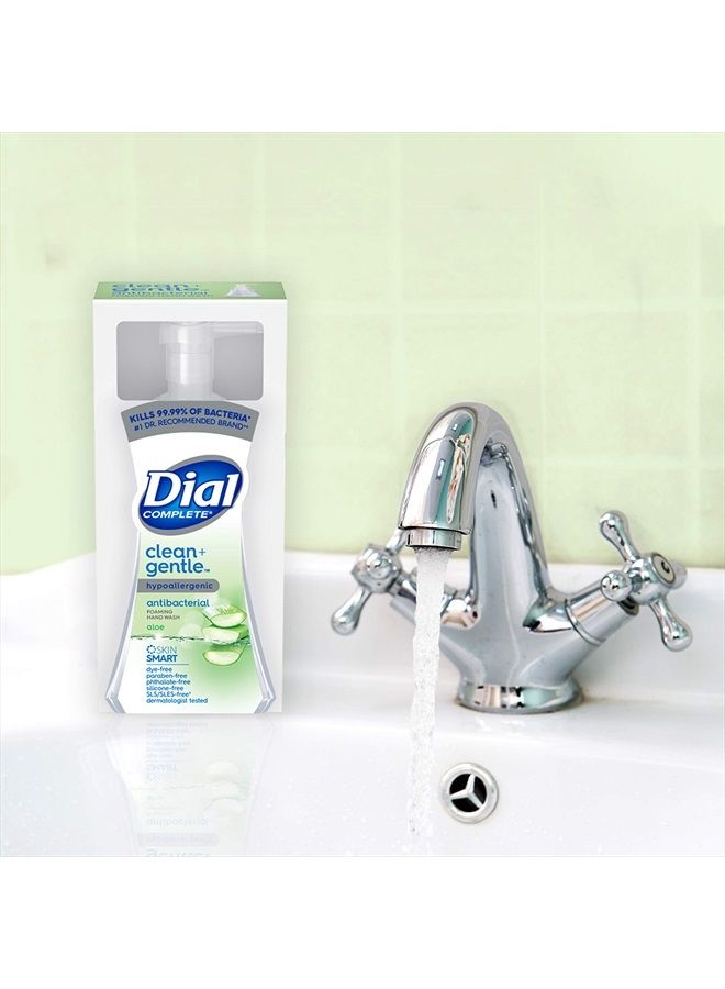 Dial Complete Clean + Gentle Antibacterial Foaming Hand Wash, Aloe Scent, 7.5 fl oz, 8 Count Case - Image 4