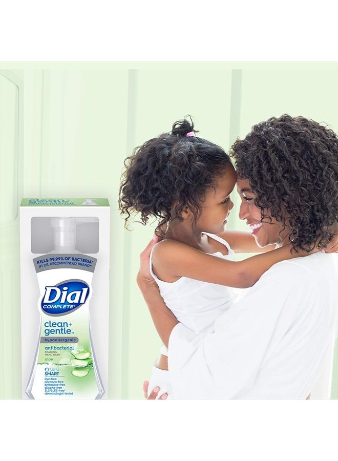 Dial Complete Clean + Gentle Antibacterial Foaming Hand Wash, Aloe Scent, 7.5 fl oz, 8 Count Case - Image 3