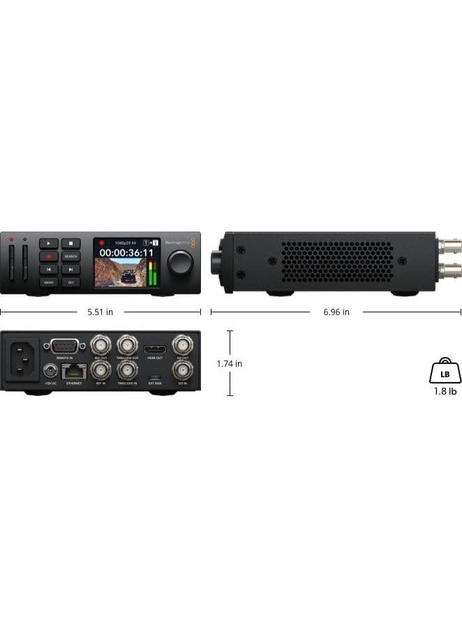 Blackmagic Design HyperDeck Studio HD Mini – Professional Broadcast Deck with SDI, HDMI, and USB Recording - Image 5