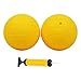 Aolowewin Spike Replacement Balls Spike Roundnet Game Balls Strong Bounce Extra Ball 35inch Yellow Rubber Ball Water Pool Lawn Beach Volleyball 2Pack with Pump - Image 3