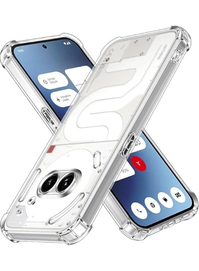 جراب حماية شفاف من السيليكون لهاتف نوثينج فون 2a  بلس مع زوايا واقية مضادة للصدمات جراب حماية شفاف رفيع وناعم ومرن من البولي يوريثين الحراري مقاوم للخدش - Image 1