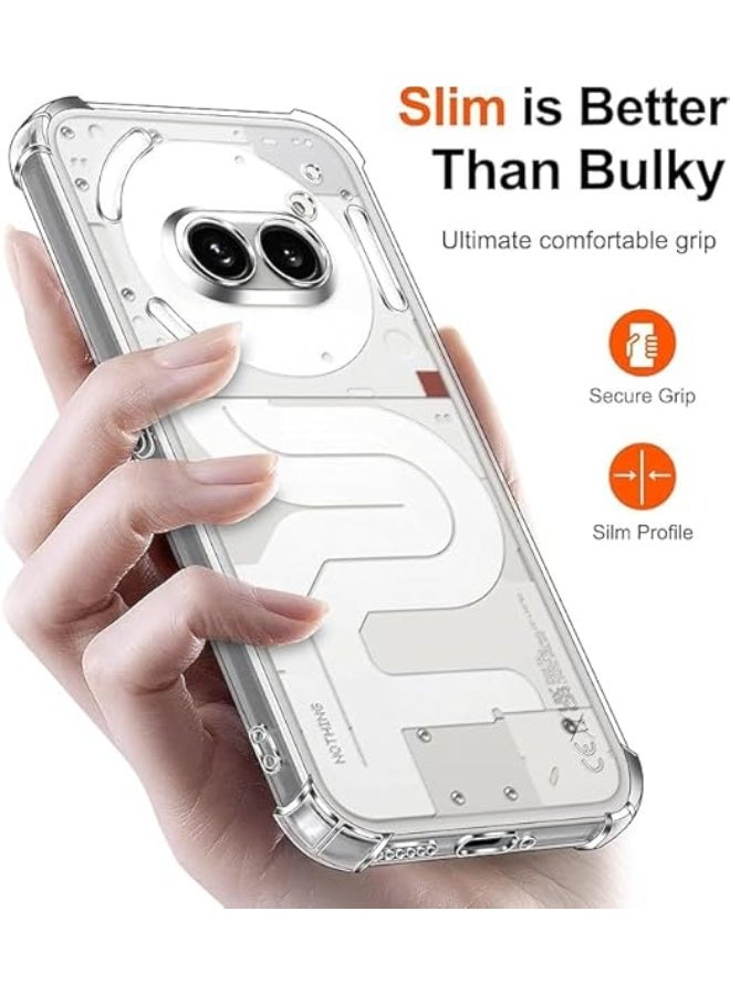 جراب حماية شفاف من السيليكون لهاتف نوثينج فون 2a  بلس مع زوايا واقية مضادة للصدمات جراب حماية شفاف رفيع وناعم ومرن من البولي يوريثين الحراري مقاوم للخدش - Image 5