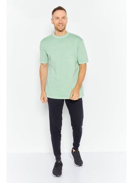 Reebok Men Sportswear Fit Shirt Sleeves Training T-shirts, Green  - Image 4
