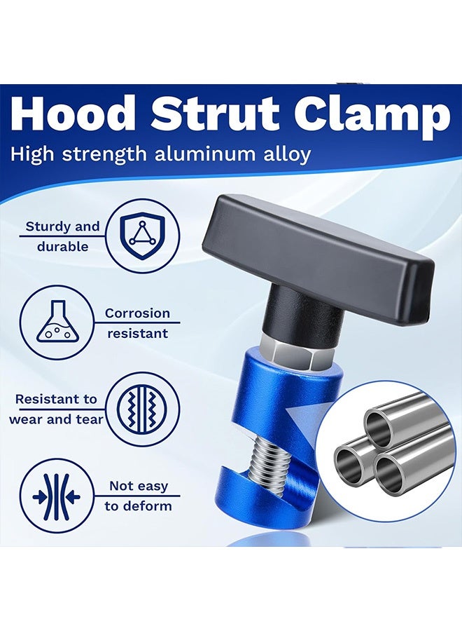 2PCS Car Hood Prop Struts Clamp, Hood Lift Clamp, Lift Support Clamp,Hood Lift Support Clip, for Car Rod Retaining Holder Tool, Portable Aluminum Alloy Anti - Image 3