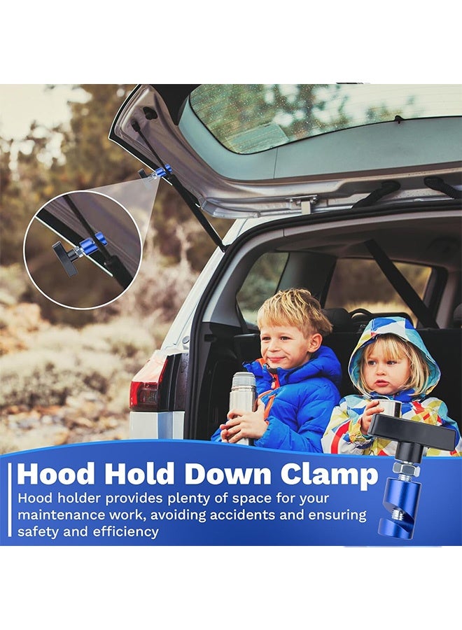 2PCS Car Hood Prop Struts Clamp, Hood Lift Clamp, Lift Support Clamp,Hood Lift Support Clip, for Car Rod Retaining Holder Tool, Portable Aluminum Alloy Anti - Image 2