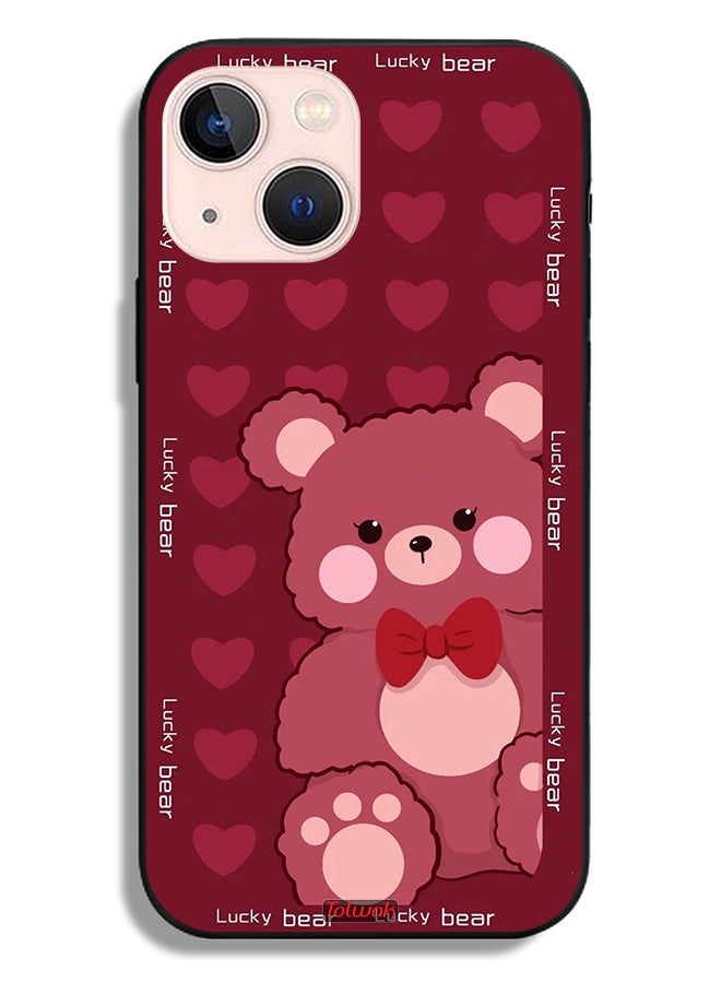 Tolwak Apple iPhone 13 mini Protective Case Lucky Bear - Image 2