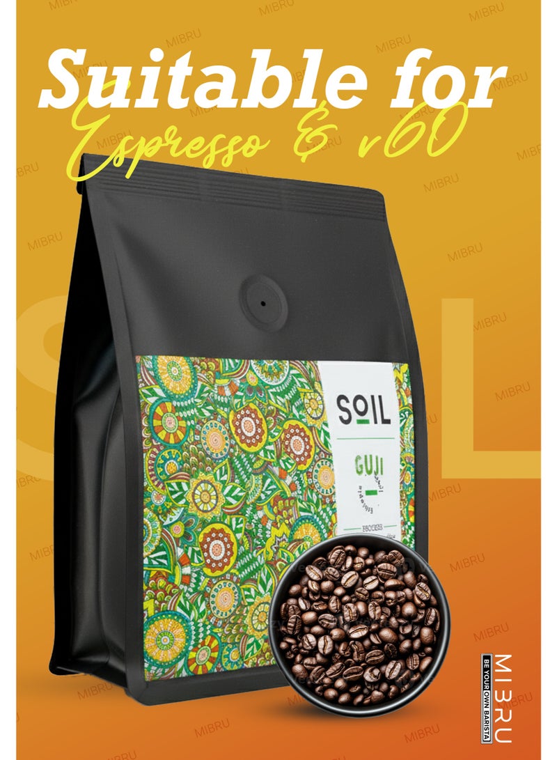 SOIL Coffee bean Ethiopia Guji Dried for Espresso And Filter Corps 250G Unground roasted coffee beans for specialty coffee - Whole Beans - Image 2