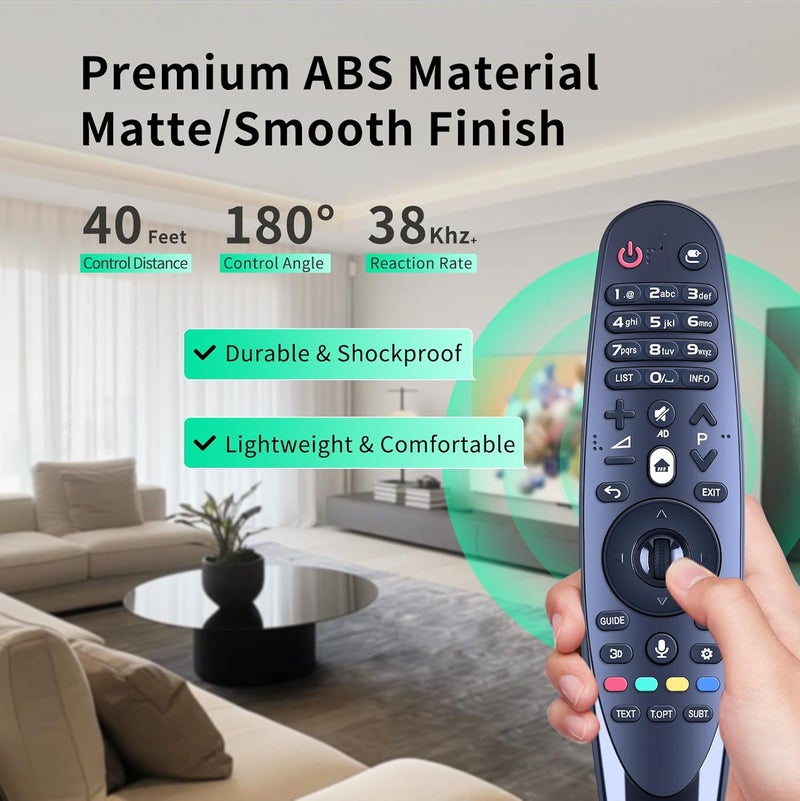 وحدة التحكم عن بعد العالمية بالأشعة تحت الحمراء AN-MR600 لأجهزة تلفزيون LG الموديلات 55EG910T TB 65EF950T TA 55EG910Y TB 55EG920T TA بديل لوحدة التحكم عن بعد ANMR600 (بدون صوت وبدون تمرير) - Image 4