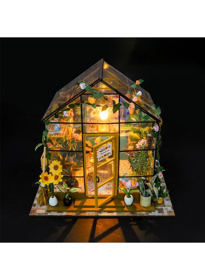 Bluejw Hongda Diy Cabin Sunshine Flower House 3D Stereo Assembled Book Stand Building Model Adult Decompression Toy Gift - Image 3