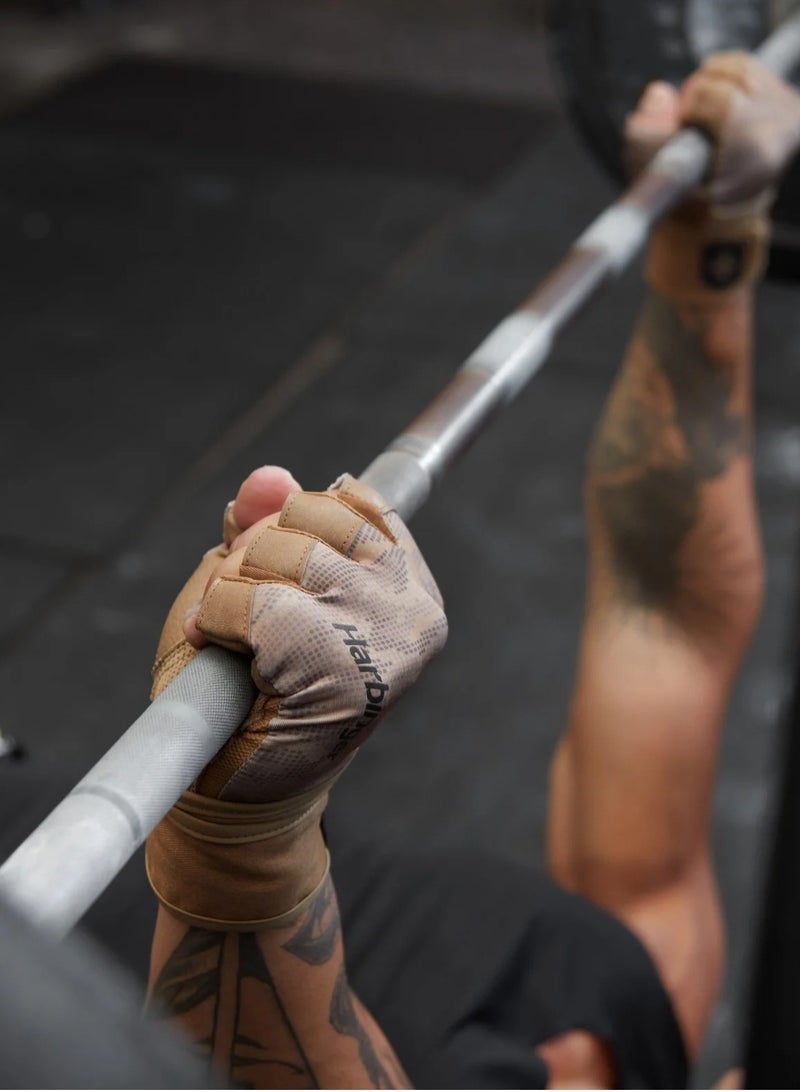 هاربينجر قفازات تدريب هرب الفاخرة للملاكمة والفنون القتالية، تصميم خفيف الوزن ومتين، المقاس: L، اللون: بيج - Image 5