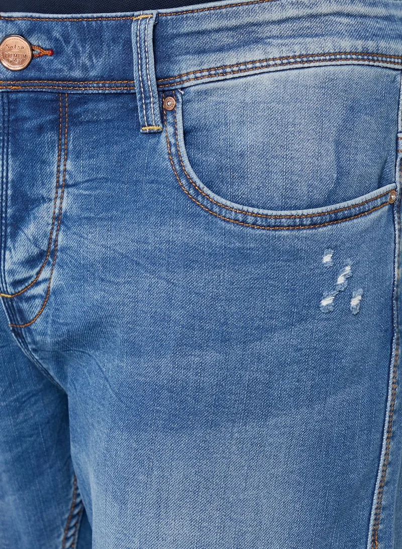 SALSA Distressed Slim Fit Jeans
