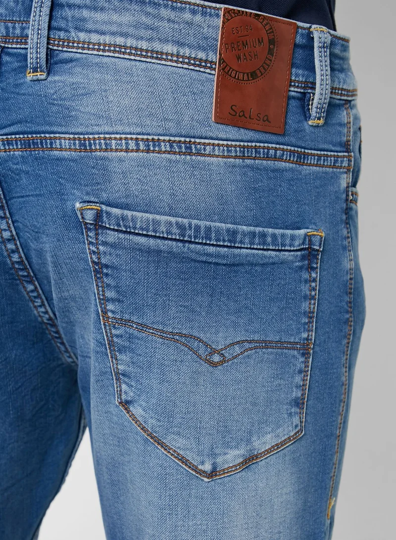SALSA Distressed Slim Fit Jeans