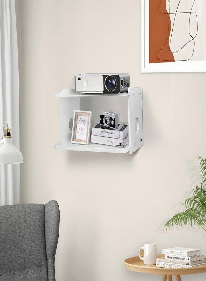 BEARUT Projector Shelf,Projector Wall Mount Floating Shelf, Projector Stand,Projector Rack Holder,Projector Mount,Router Shelf Storage Box Modem Xbox Series PS5 PS4 Solid Wood - Image 5