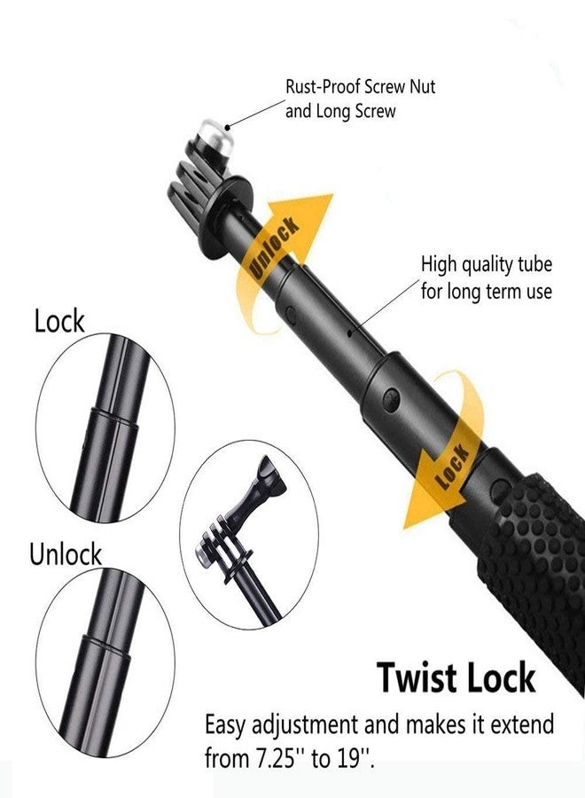 Action Pro 36 inch Adjustable Extension Hand Grip Selfie Stick Handheld Monopod Compatible with GoPro 13 12 11 10 9 8 7 6 5 DJI Insta 360 SJCAM YI 4K Eken Noise Play and All Smartphones - Image 2