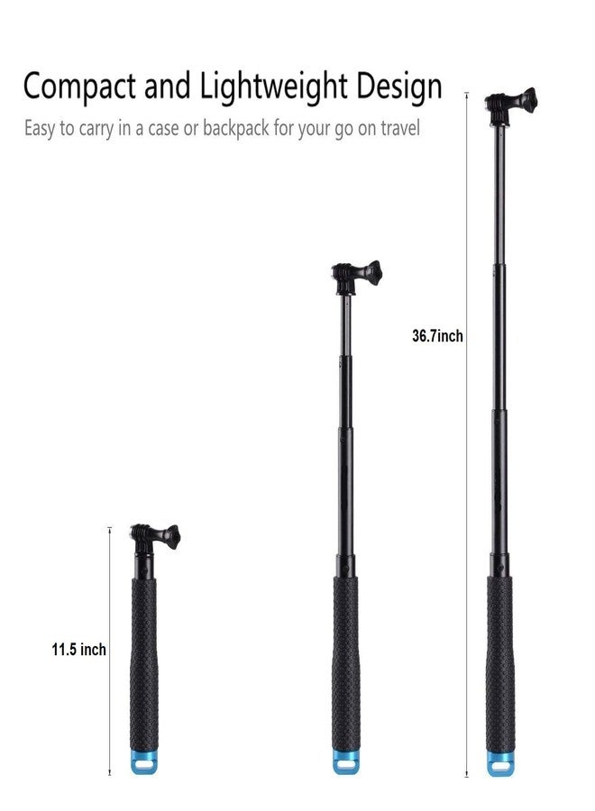 Action Pro 36 inch Adjustable Extension Hand Grip Selfie Stick Handheld Monopod Compatible with GoPro 13 12 11 10 9 8 7 6 5 DJI Insta 360 SJCAM YI 4K Eken Noise Play and All Smartphones - Image 5