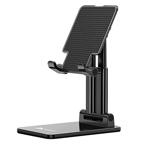 WeCool T2 Foldable and Portable Tabletop Mobile Stand with Stable Base,Height and View Angle Adjustable Phone Stand,Ideal Mobile Holder for Smartphones,Tablets, Kindles - Image 1