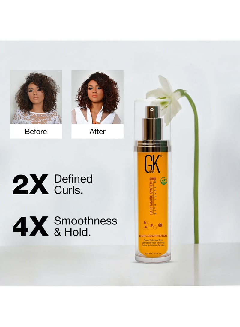 GK Hair CurlsDefineHer (3.4 Fl Oz/100ml) Curl Defining Cream Curl Activator/Moisturizing Cream, Frizz Control for Natural Hair (3.4 fl. oz) - Image 5