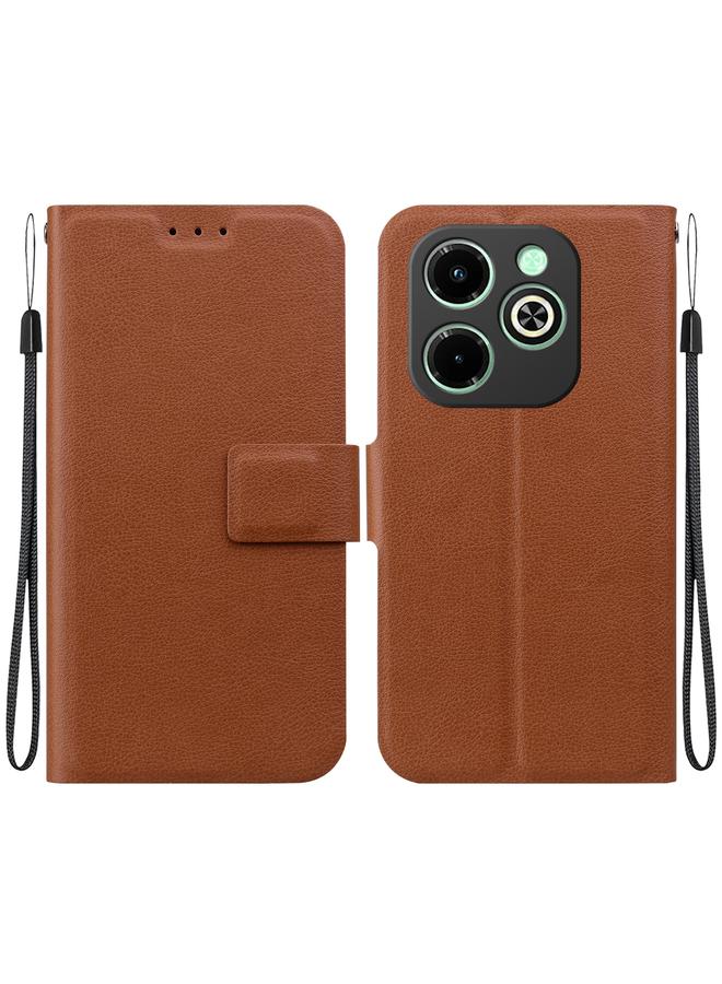 زبون جراب لهاتف Infinix Smart 8 / Smart 8 HD مصنوع من الجلد فائق النحافة ومشبك مغناطيسي - Image 1