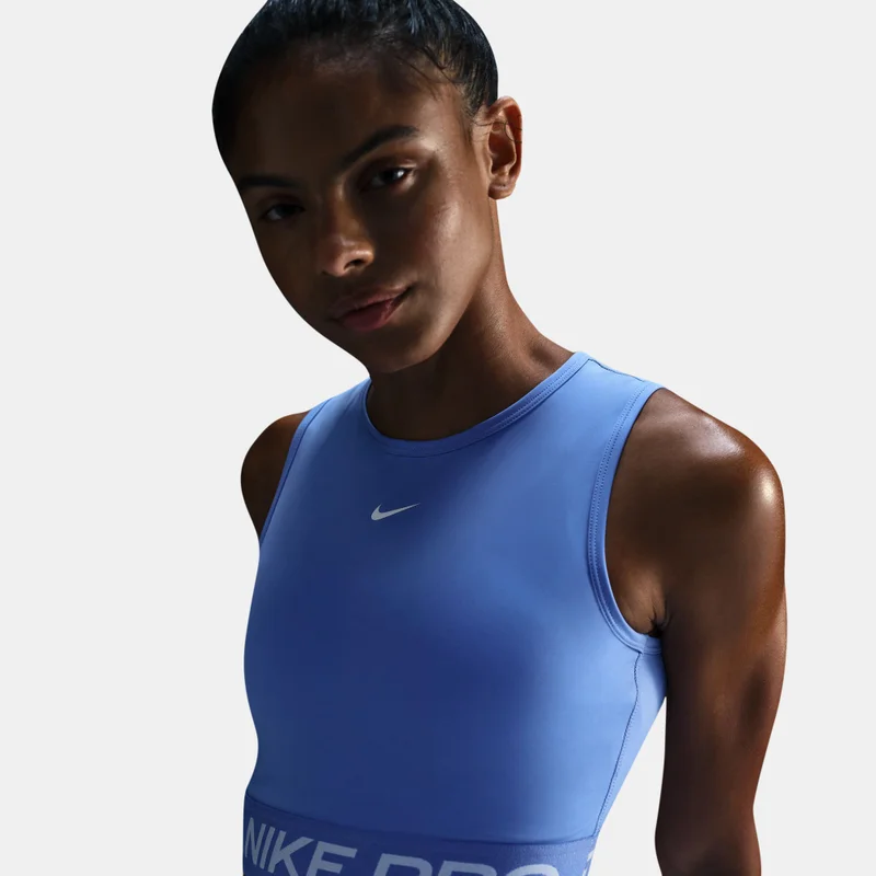 Nike Blue Women's Pro Dri-FIT Crop Top for Women | Best Price UAE