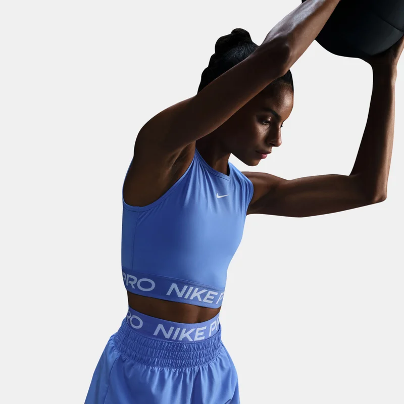 Nike Blue Women's Pro Dri-FIT Crop Top for Women | Best Price UAE