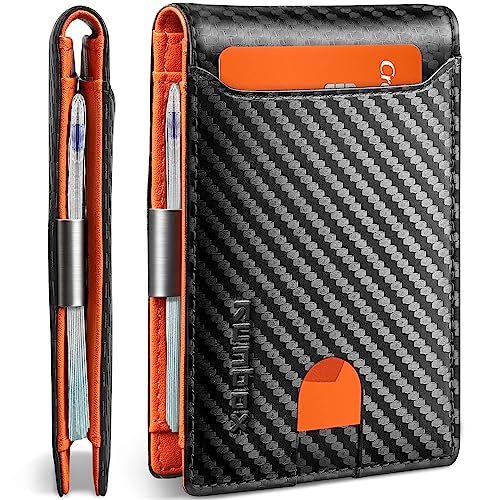 RUNBOX Slim Wallets for Men - Leather Money Clip Mens Wallet - RFID Blocking Front Pocket Bifold Wallet - Thin Credit Card Holder with Gift Box - Image 1