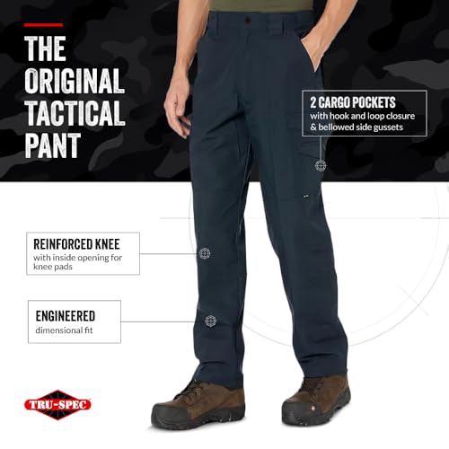 Tru-Spec 24-7 Original Tactical Pants for Men - Durable, Water-Resistant Cargo Work Pants with Concealed Carry and Knee Pad Openings, Navy - 32W x 32L - Image 3