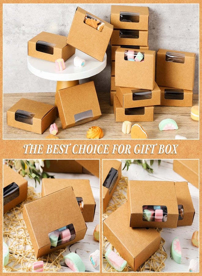Spakon 30 Pack Kraft Soap Boxes with Clear Window, Handmade Making Soap Packaging Boxes, Small Gift Box for DIY, 3.5 x 2.6 x 1.2 Inch(Brown - Image 5