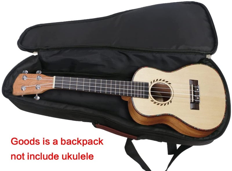 HOT SEAL 10MM Leather Handles Thick Durable Colorful Ukulele Case Bag with Storage (21in, Light Blue) - Image 5